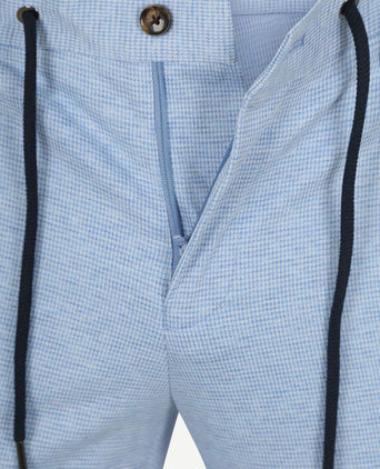 Suitable dace jersey pantalon lichtblauw | Slim-fit