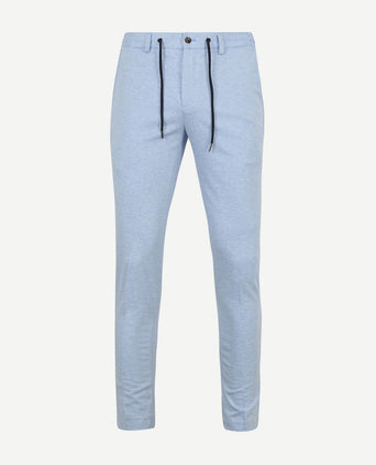 Suitable dace jersey pantalon lichtblauw | Slim-fit