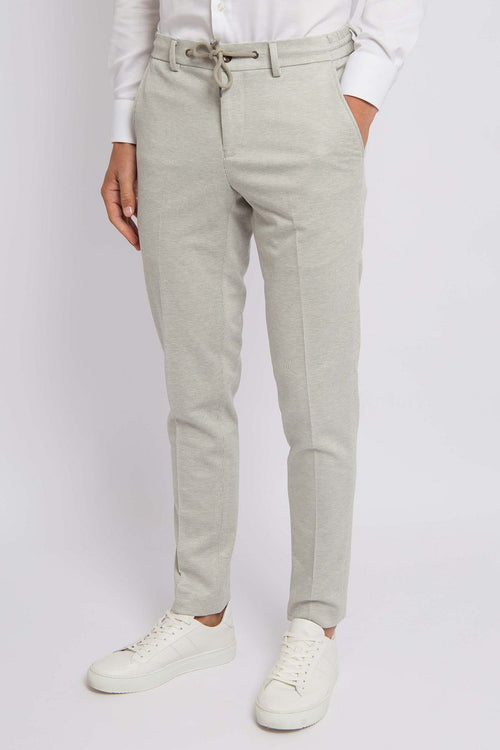 Suitable dace jersey pantalon lichtgroen | Slim-fit