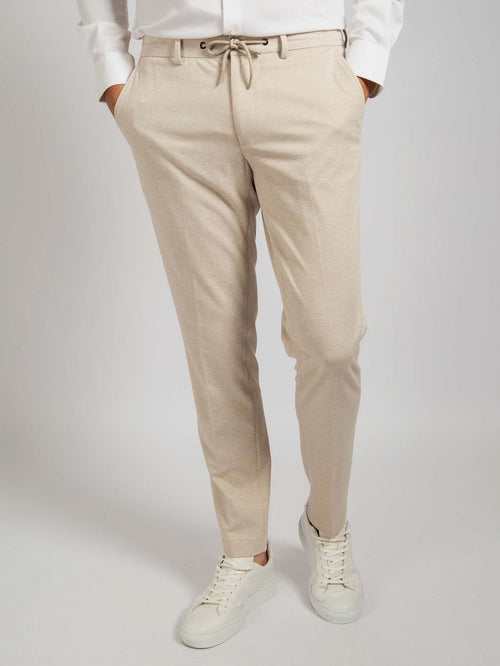 Suitable dace jersey pantalon sand | Slim-fit