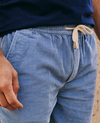 Detroit cord short blauw