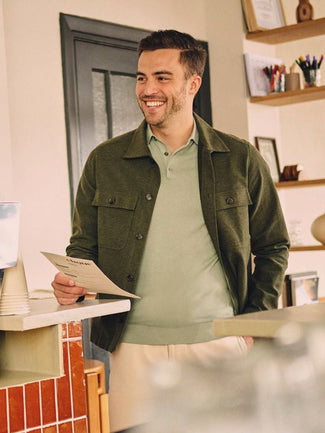 Suitable drop loop overshirt army groen | Regular-fit Suitable drop loop overshirt army groen | Regular-fit