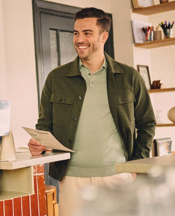 Suitable drop loop overshirt army groen | Regular-fit