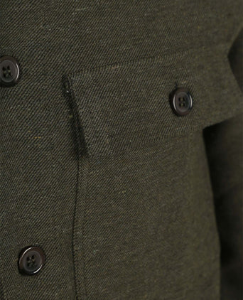 Drop loop overshirt army groen