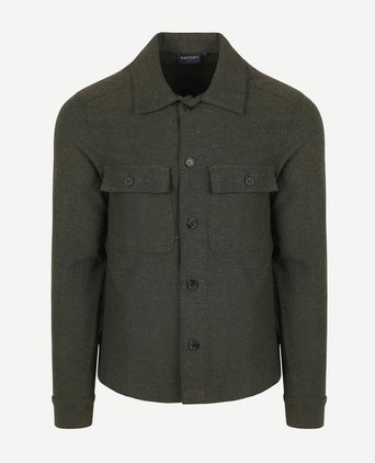 Drop loop overshirt army groen