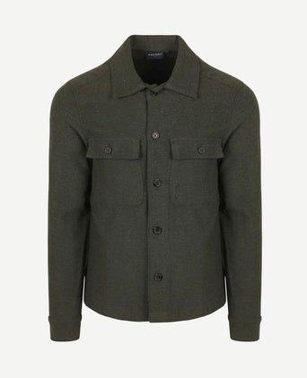 Drop loop overshirt army groen