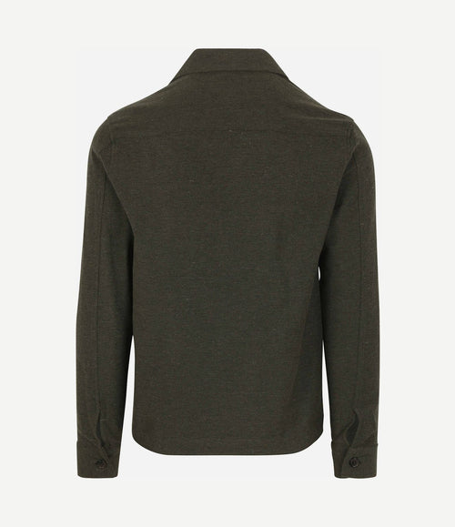 Drop loop overshirt army groen