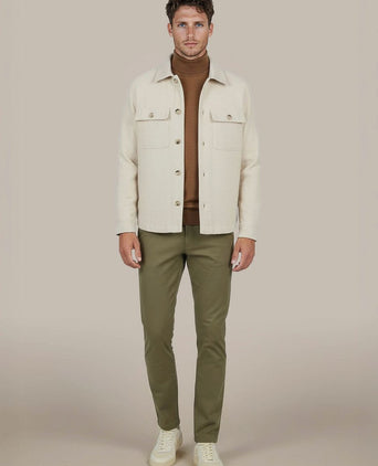 Suitable drop loop overshirt sand | Regular-fit