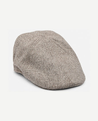 Flat cap wool twill beige