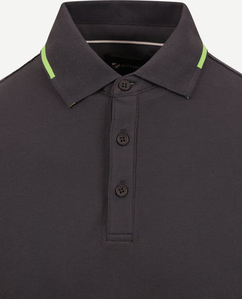 Suitable fluo b polo antraciet | Slim-fit