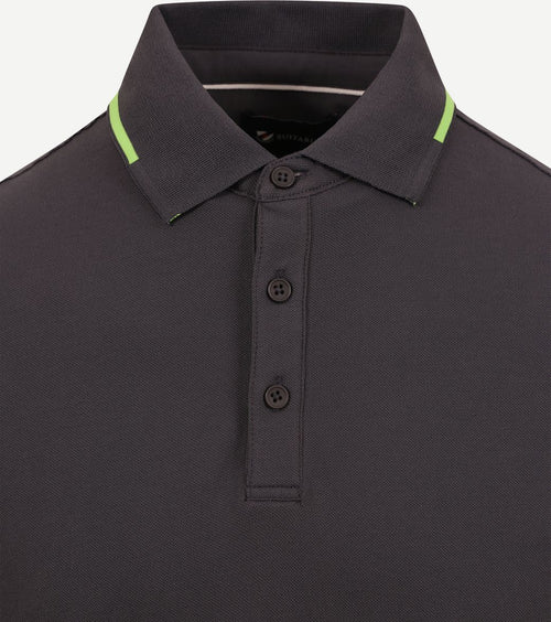 Suitable fluo b polo antraciet | Slim-fit