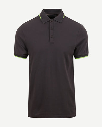 Suitable fluo b polo antraciet | Slim-fit