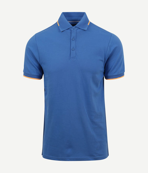 Suitable fluo b polo blauw | Slim-fit