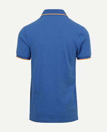 Suitable fluo b polo blauw | Slim-fit