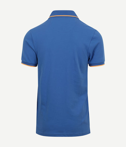 Suitable fluo b polo blauw | Slim-fit