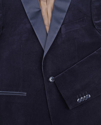Smoking blazer velvet donkerblauw