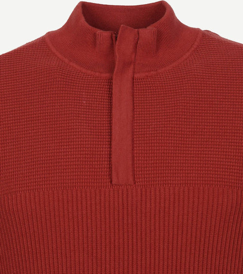 Suitable george pullover halve rits roest