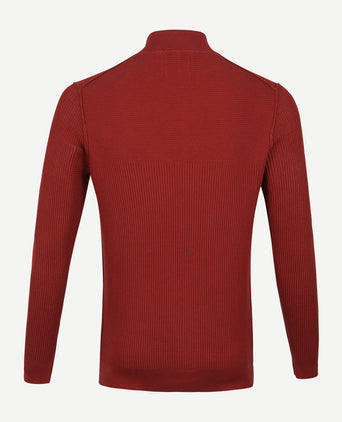 Suitable george pullover halve rits roest