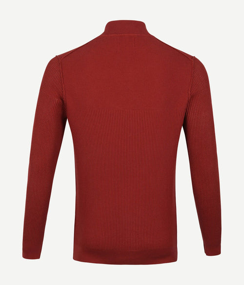 Suitable george pullover halve rits roest