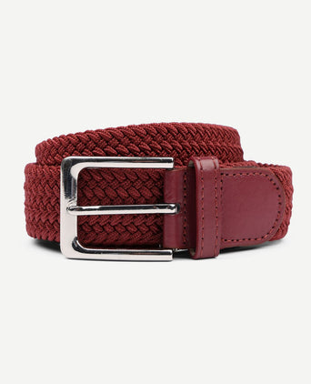 Geweven riem bordeaux