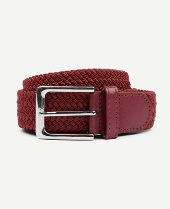 Geweven riem bordeaux