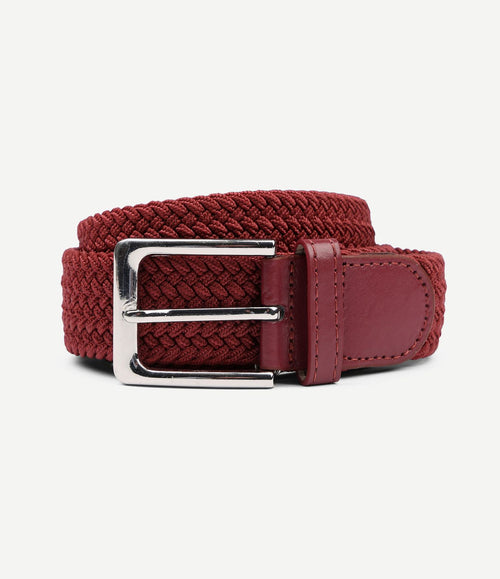Geweven riem bordeaux