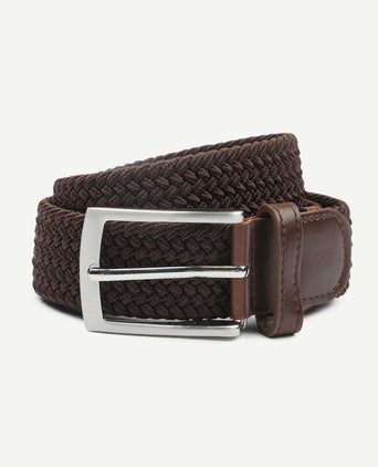 Suitable geweven riem bruin