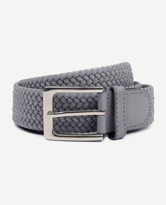 Suitable geweven riem donkergrijs