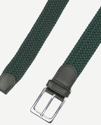 Suitable geweven riem donkergroen