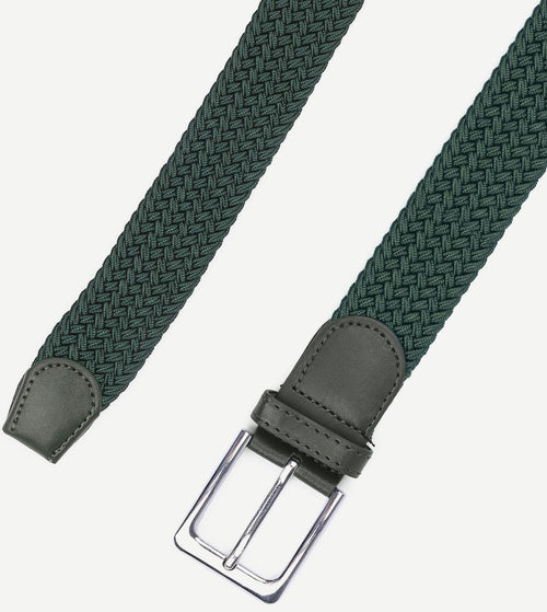 Suitable geweven riem donkergroen