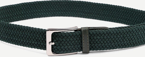 Suitable geweven riem donkergroen