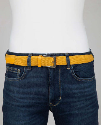 Suitable geweven riem geel