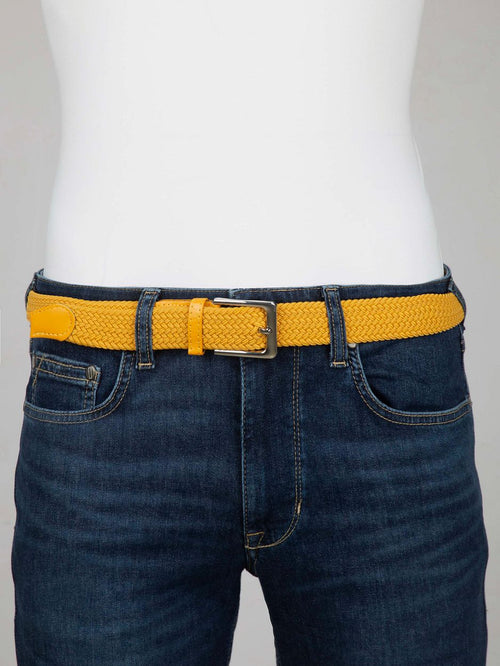 Suitable geweven riem geel