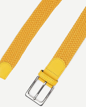 Suitable geweven riem geel