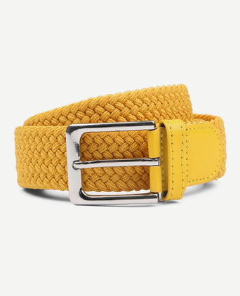 Suitable geweven riem geel