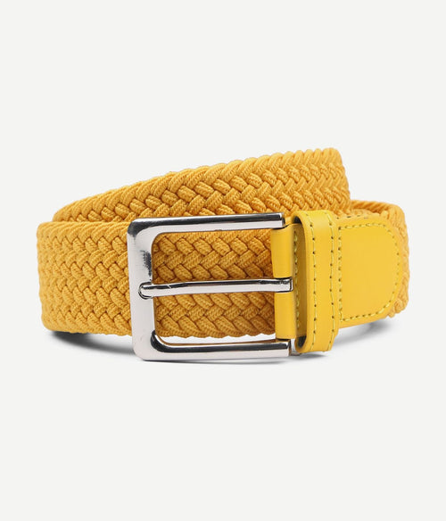 Suitable geweven riem geel