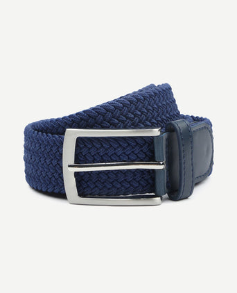 Geweven riem donkerblauw
