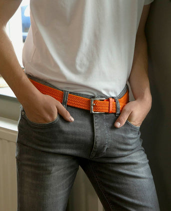 Suitable geweven riem oranje