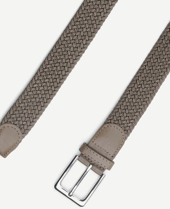Suitable geweven riem taupe khaki