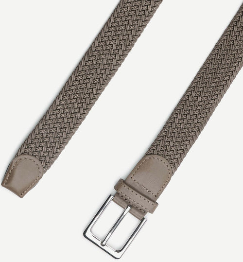 Suitable geweven riem taupe khaki