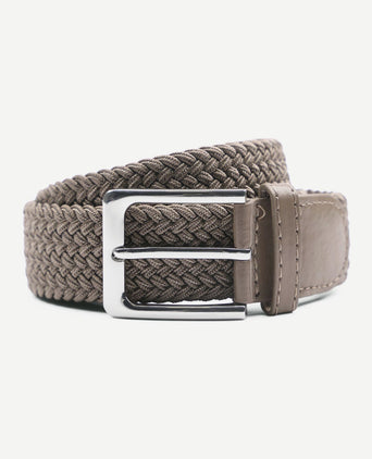 Suitable geweven riem taupe khaki