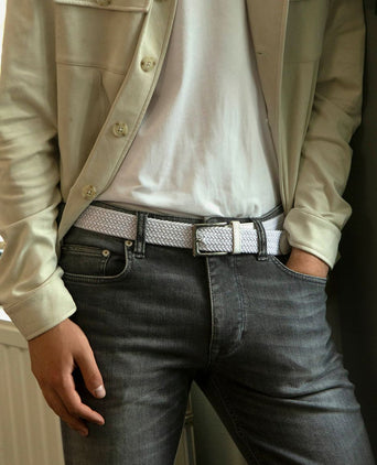 Suitable geweven riem wit