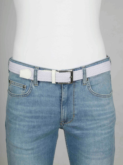 Suitable geweven riem wit