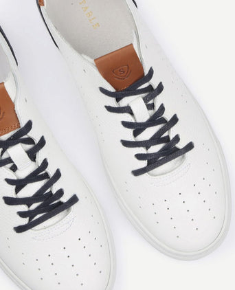 Grain sneaker wit