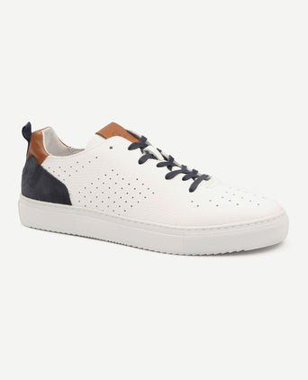 Grain sneaker wit