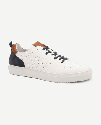 Grain sneaker wit