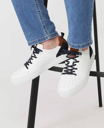 Grain sneaker wit