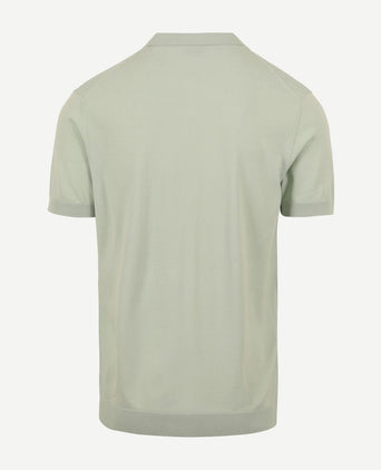 Suitable halve rits polo lichtgroen | Slim-fit