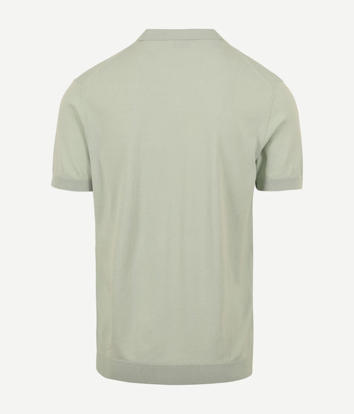 Suitable halve rits polo lichtgroen | Slim-fit