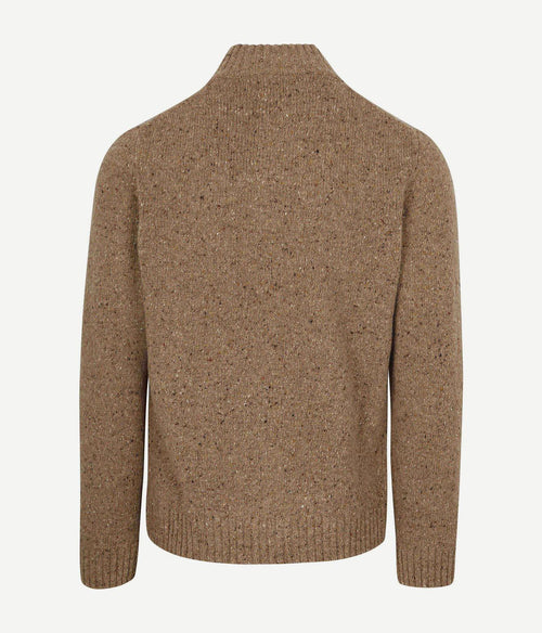 Suitable halve rits trui donnegal tweed eco wool beige